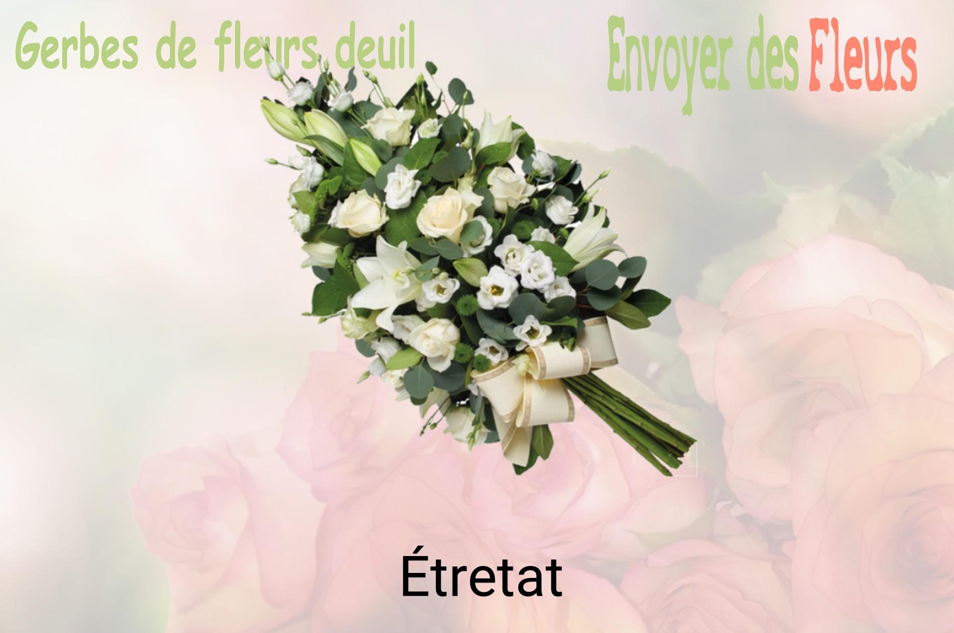 Gerbe de fleurs de deuil livrée à Étretat